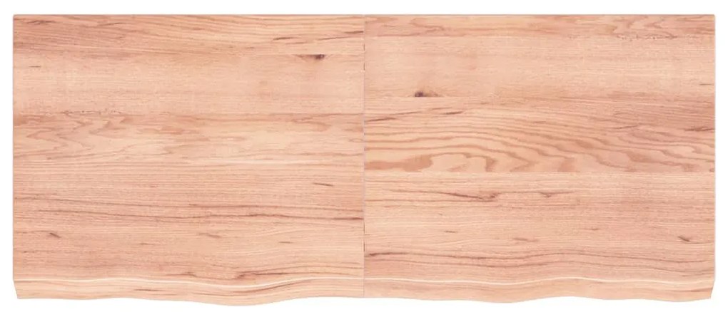 világosbarna kezelt tömör tölgyfa asztallap 120x50x(2-6) cm