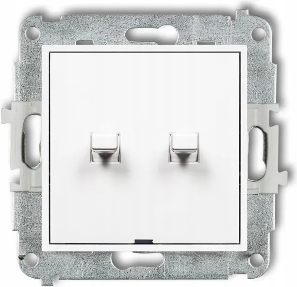 Amerikai dupla kapcsoló, fehér, Mini MWPUS-2 Karlik