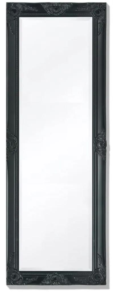 vidaXL 140x50 cm fekete barokk stílusú fali tükör