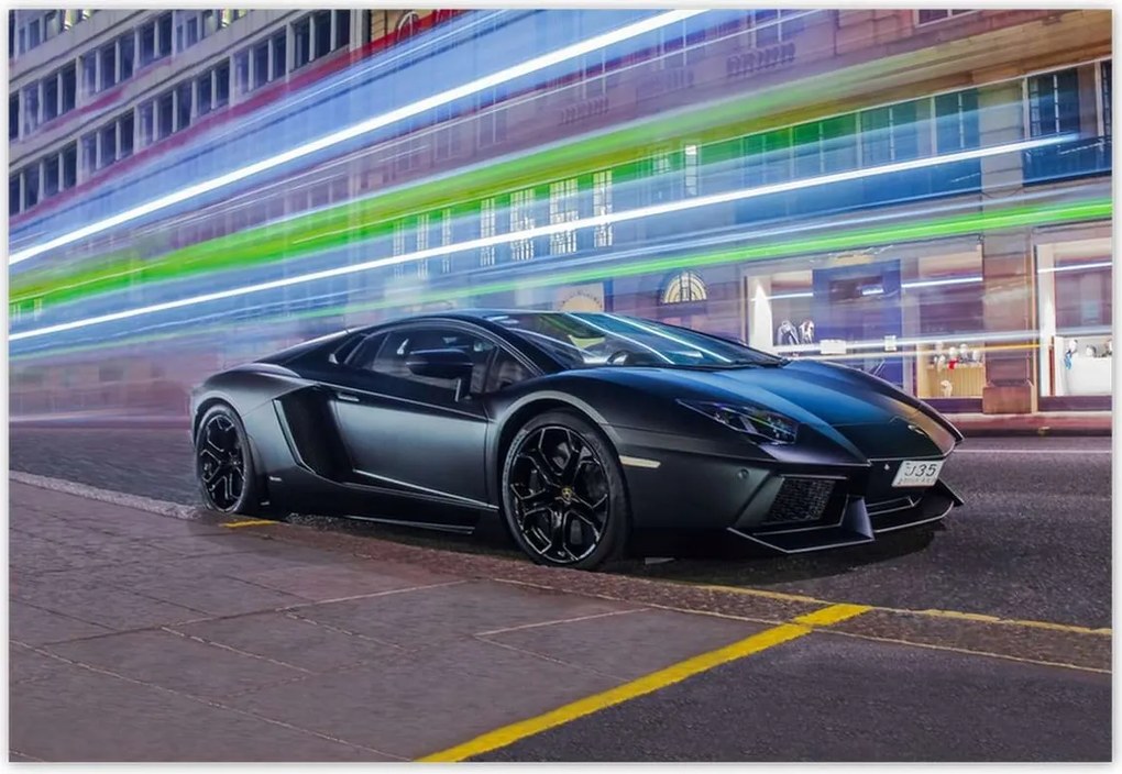 Fotótapéták 152x104 Gyors autó száguld az éjszakában