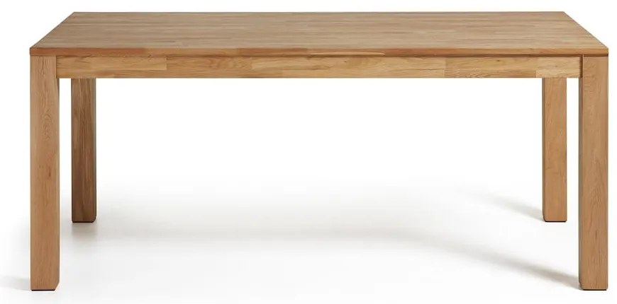 Bővíthető tölgyfa étkezőasztal, 180 x 90 cm - Kave Home