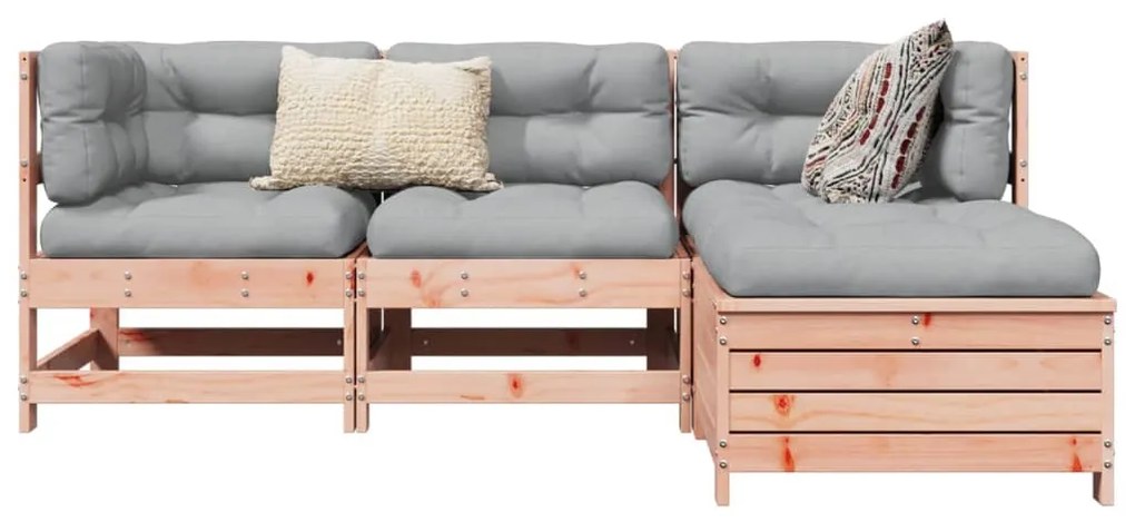 vidaXL 4 részes tömör duglászfenyő kerti kanapészett