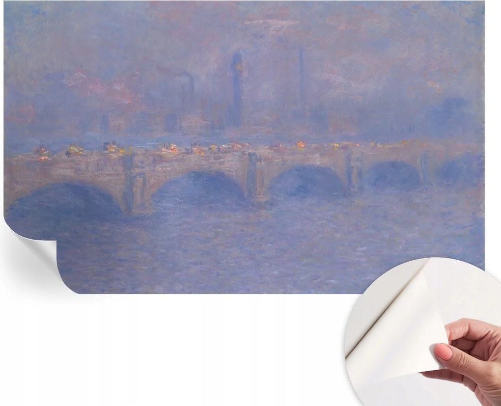 Mosható öntapadós fotótapéta étkezőbe Kék híd 416x254 cm