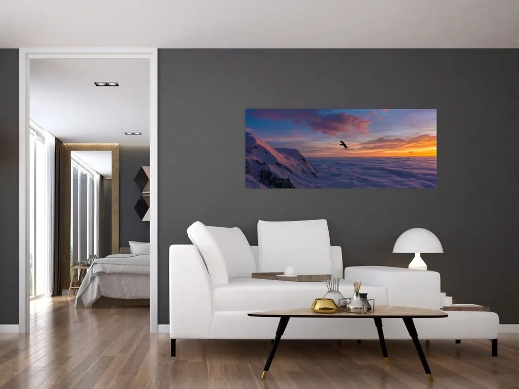 Kép naplementekor, Mt. blanc (120x50 cm)