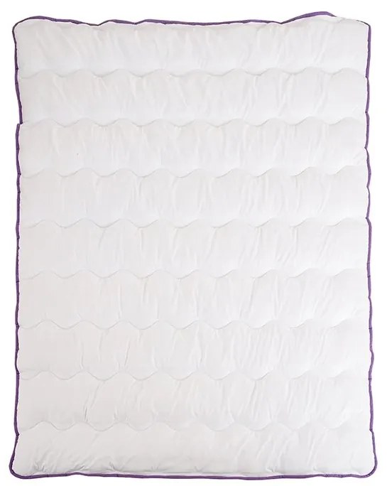 Egész évben használható tűzött paplan STELLA LAVENDER 140x200 cm, fehér