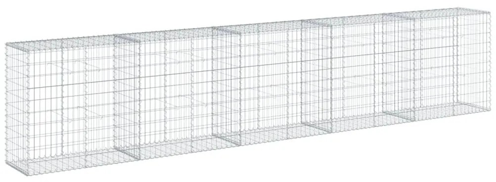 horganyzott vas gabion kosár fedéllel 500 x 50 x 100 cm