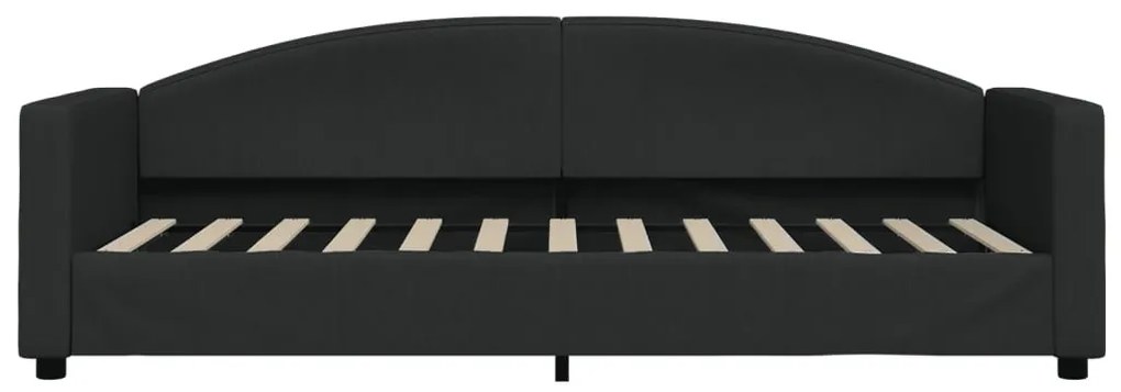 fekete kihúzható szövet heverő fiókokkal 80 x 200 cm