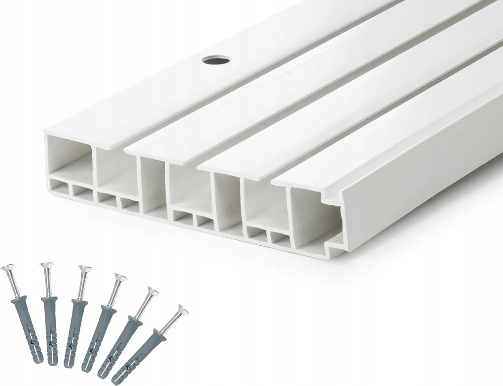 Mennyezeti Sín Pvc mennyezeti függönykarnis 3 vágányos 100cm