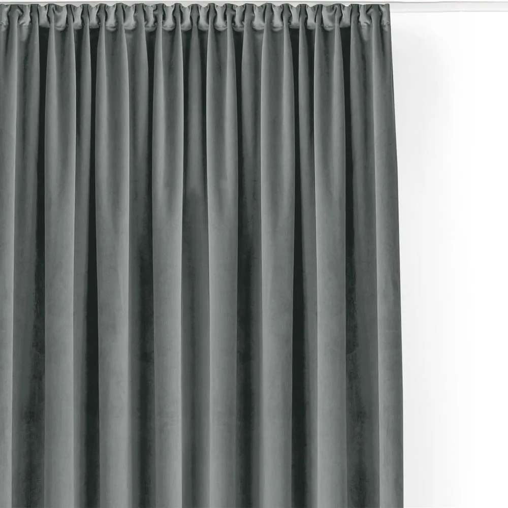 Szürke bársony dimout (részleges sötétítő) függöny 140x270 cm Velto – Filumi