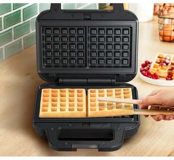 Tefal - Szendvics készítő ULTRA COMPACT 3in1 700W/230V fekete/króm