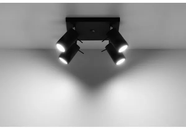 Sollux SL.0094 - Spotlámpa RING 4 4xGU10/10W/230V fekete