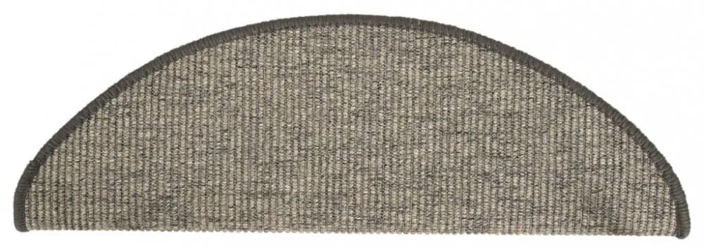 15 db szürke és bézs színű öntapadó lépcsőszőnyeg 65x21x4 cm