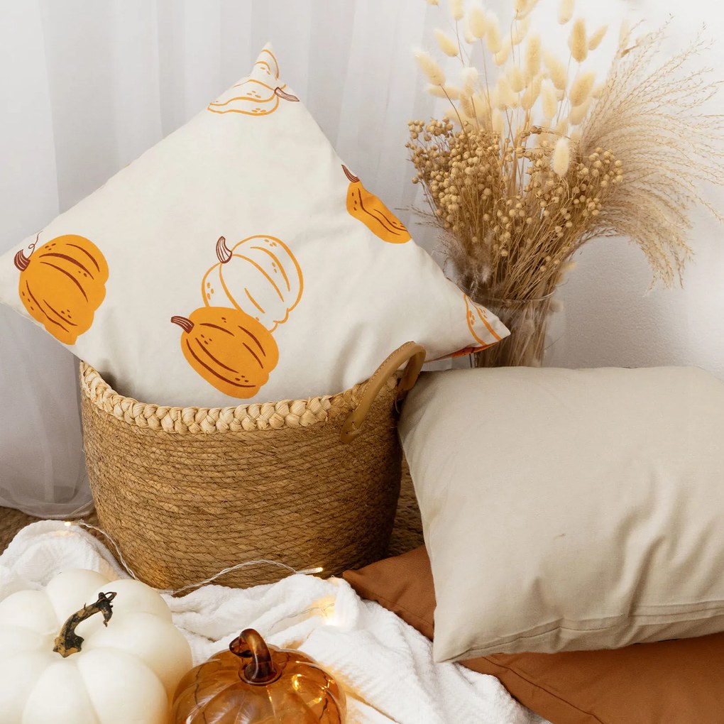Goldea pamut párnahuzat - őszi tökök 50 x 70 cm