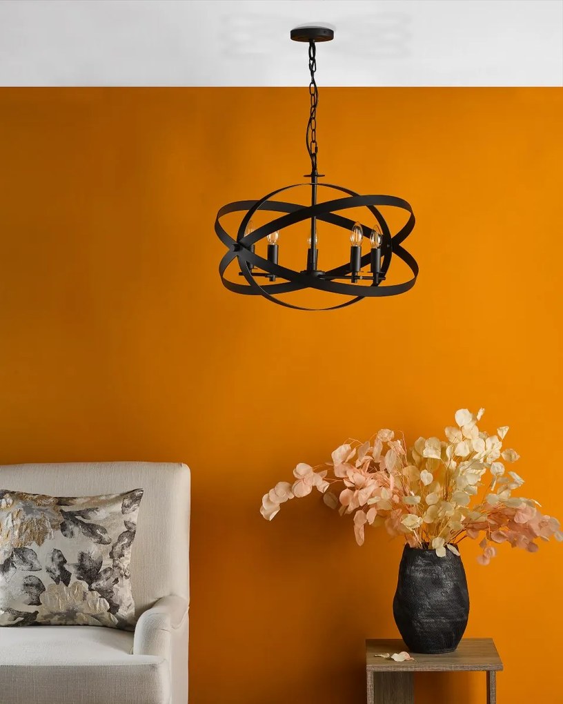 Dar Lighting vintage függeszték nitya matt fekete darnit0522