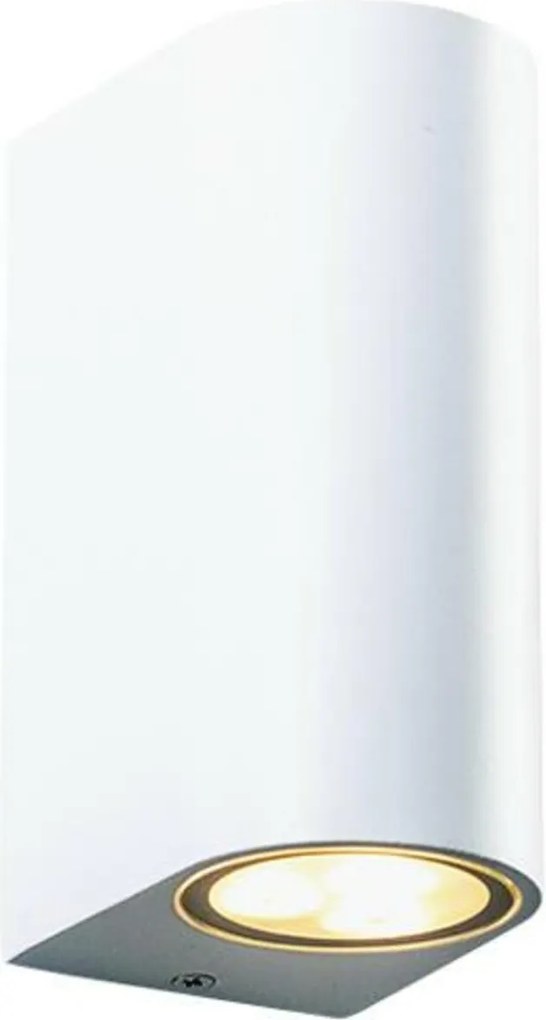 Aca Lighting GU10 kültéri fali lámpa műanyag 230V fehér IP65 MAX.2X3W