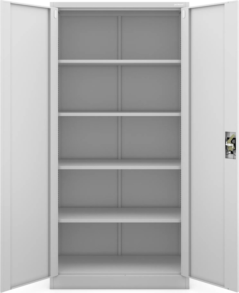 4× fém irodai iratszekrényből álló készlet, szürke, 900x1850x400 mm: JAN