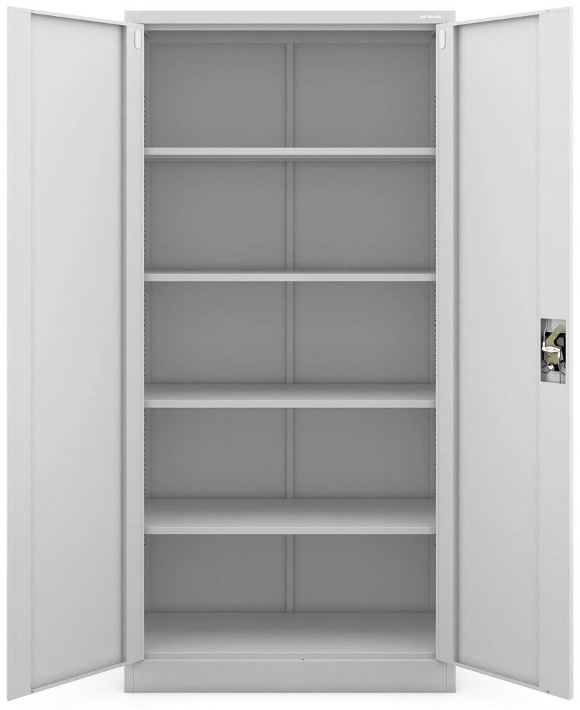 Fém iratszekrény JAN, 900 x 1850 x 400 mm, szürke