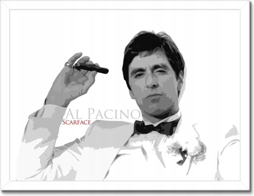 Poszterek keretben 40x30 Al Pacino A sebhelyesarcú Scarface