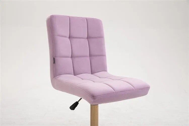 HR7009CROSS Halványlila modern velúr szék arany lábbal