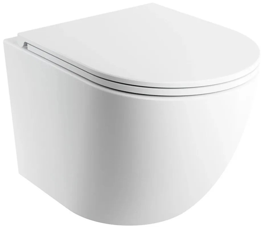 OMNIRES OTTAWASPXMWBM - Falra szerelhető WC SoftClose záródású ülőkével OTTAWA, kerámia/fehér