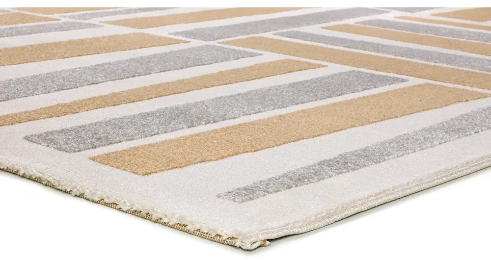 Világosszürke-krémszínű szőnyeg 80x150 cm Flora – Universal