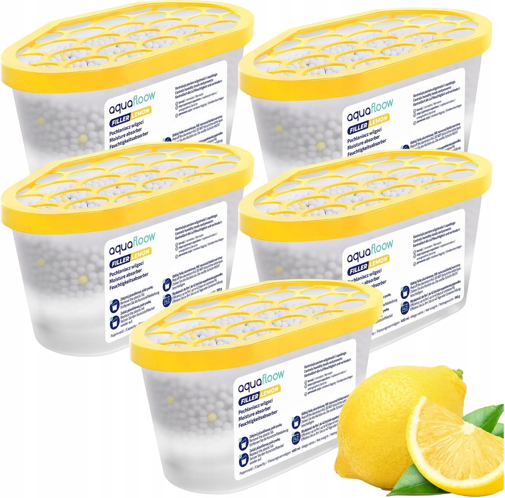 AquaFloow citromsárga párátlanító páraelszívó 5x