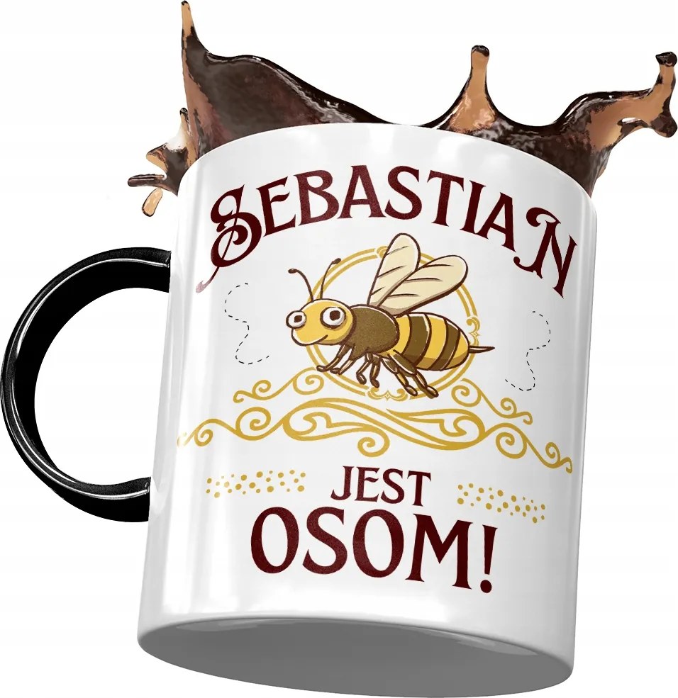 Fekete Bögre Sebastian Férj Kolléga Ajándék Nyomtatott Fotóval