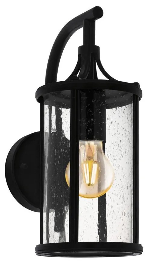 Eglo 79572 - Kültéri fali lámpa SANTA FLAVIA 1xE27/60W/230V IP44 fekete