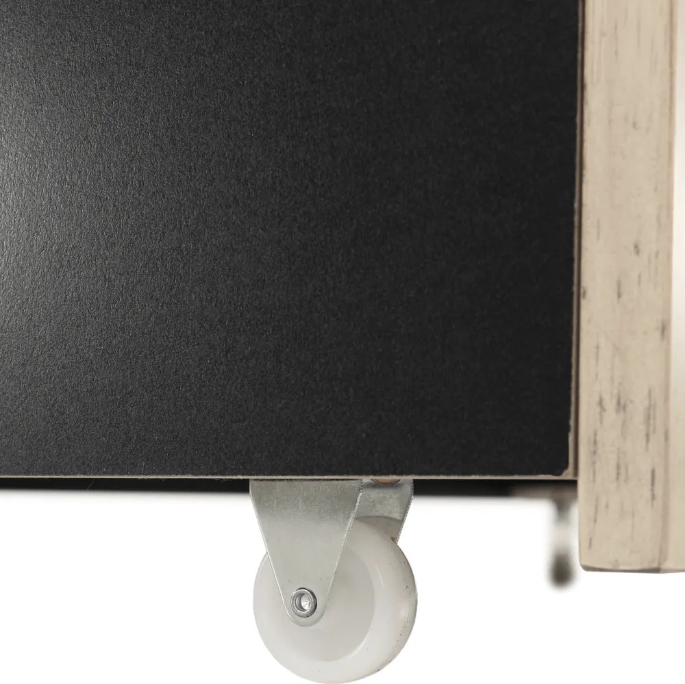 Ágy pótággyal, antik fehér, 90x200, ANTIKO