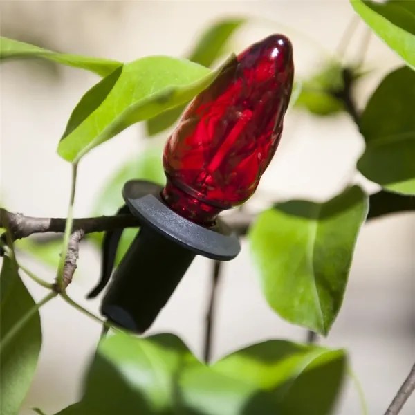 Bővítő LED kültéri fényfüzér CONE FILAMENT 20xE10 14m színes / meleg fehér IP44