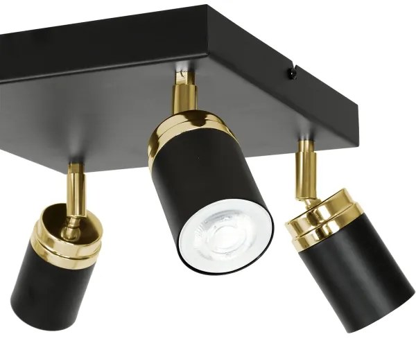 Spotlámpa RENO 4xGU10/8W/230V fekete/arany