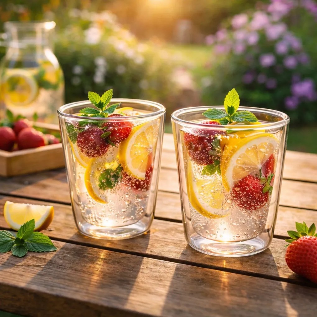 Tescoma 2 részes termo üvegpohár készlet myDRINK, 250 ml, M