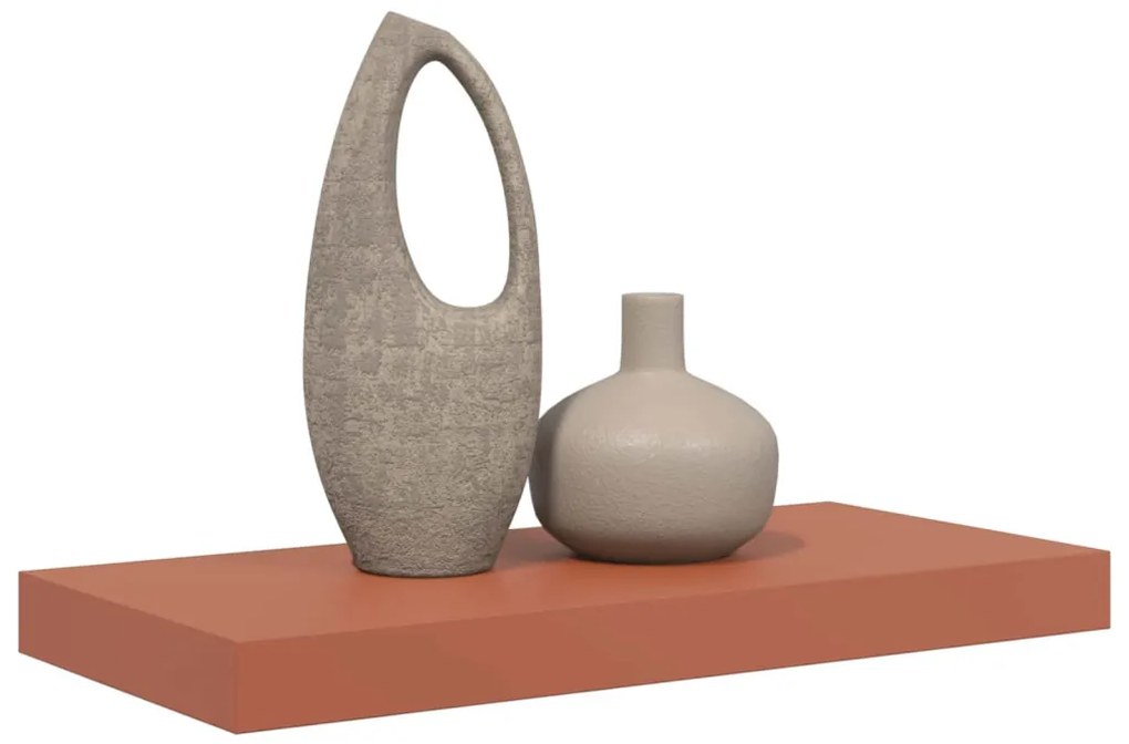 Falpolc Falra szerelhető tárolóval Piros 50 x 23 x 4 cm Faanyag