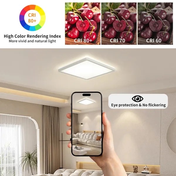 Brilagi - LED Fürdőszobai lámpa ULTRA SLIM LED/18W/230V 30x30 cm fehér IP54
