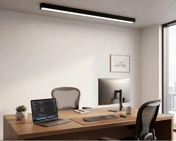 LED felületre szerelhető/kábelen függeszthető csillár LED/44W/230V 4000K 120 cm fekete