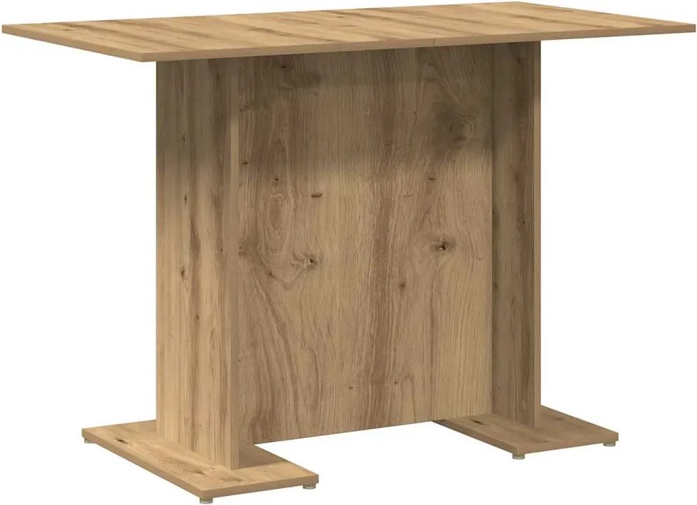 vidaXL kézműves tölgy színű szerelt fa étkezőasztal 110 x 60 x 75 cm