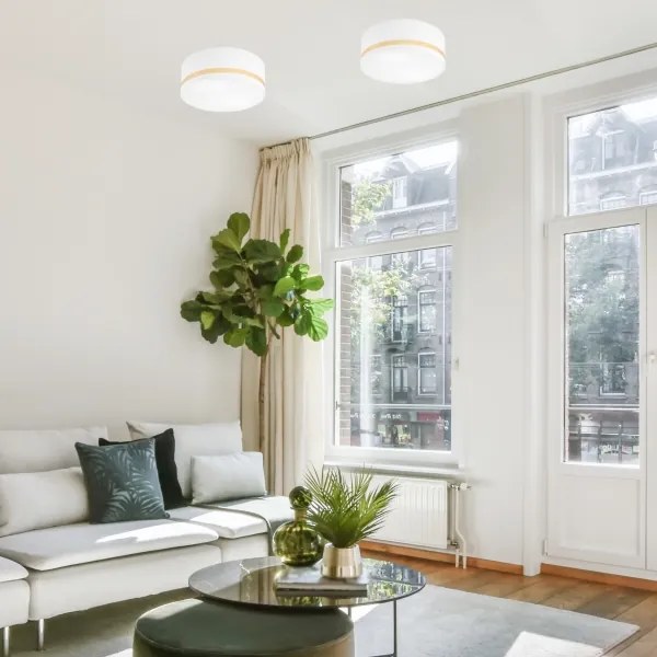 Mennyezeti lámpa SIRJA STRIPE 2xE27/15W/230V átm. 35 cm fehér