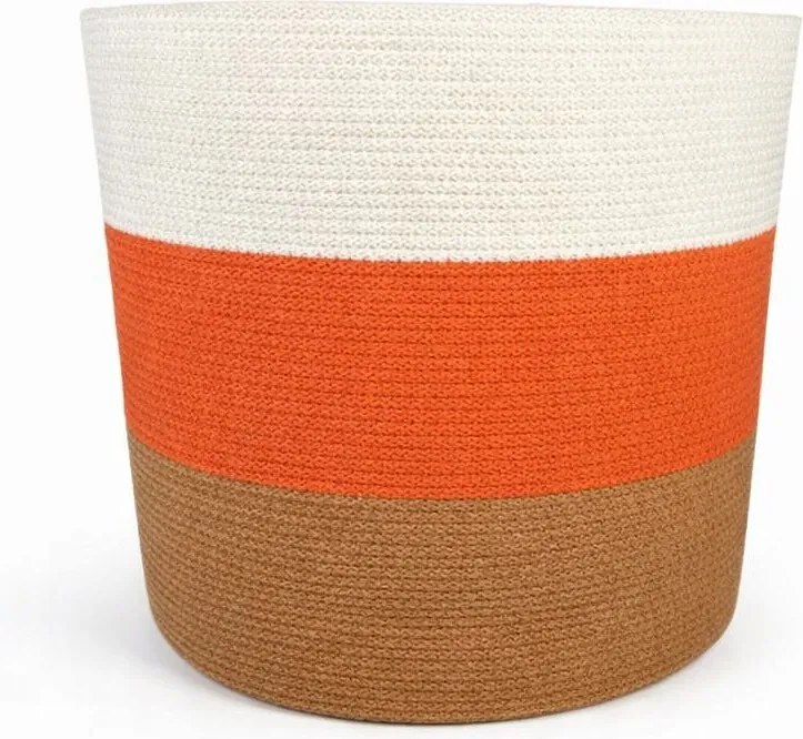 Handmade Pamut Kosár 30cm Nagy Dekorációs Rendszerező Lengyel