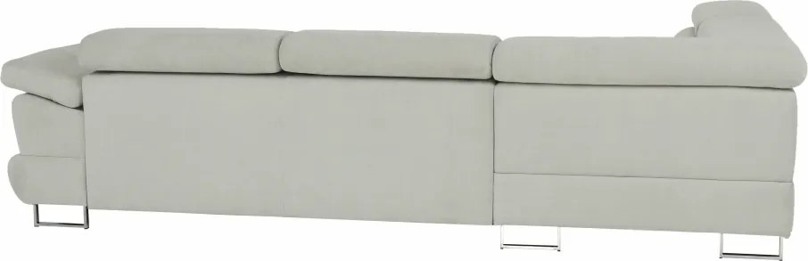 Ülőgarnitúra, világos szürke, szövet, balos, BUTON P