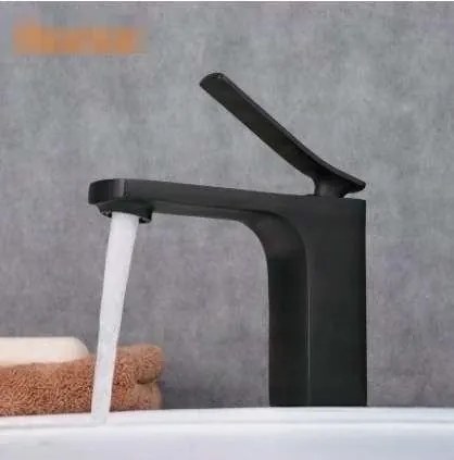 Álló mosdócsaptelep EYN CKB2241, egykaros, egylyukas kivitel fekete, matt fekete és sötétszürke felülettel — 16,5 cm