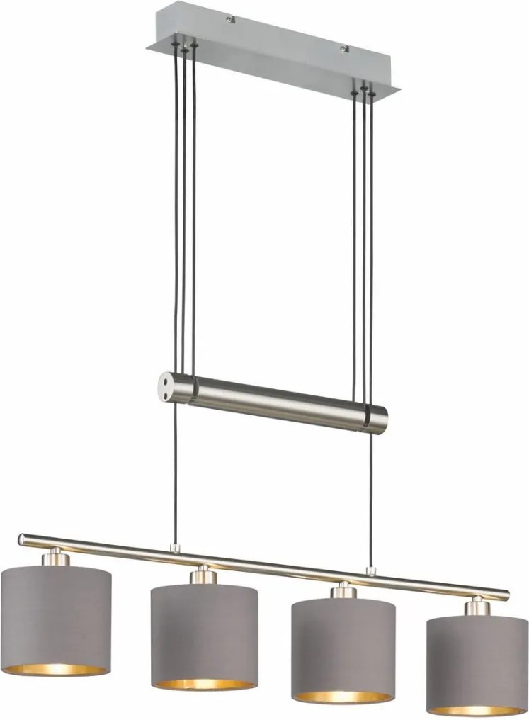 TRIO 305400441 GARDA Ernyős Függesztett Lámpa Ezüst, Szürke E14 IP20