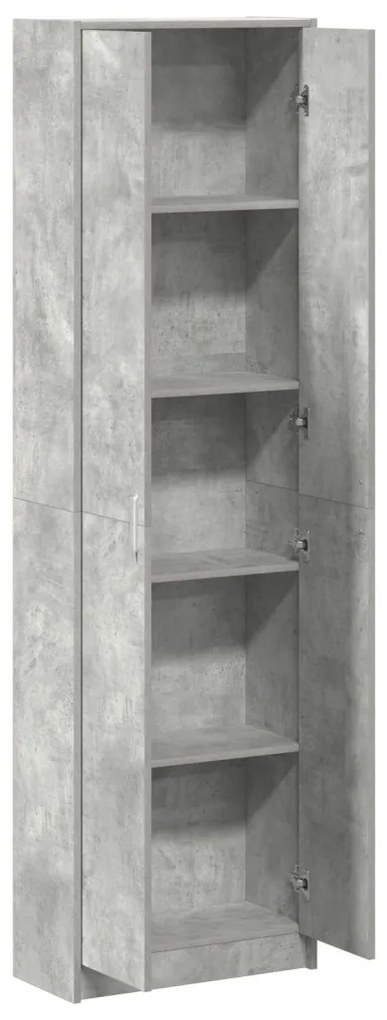 szekrény beton szürke 55x25x189 cm mérnökelt fa