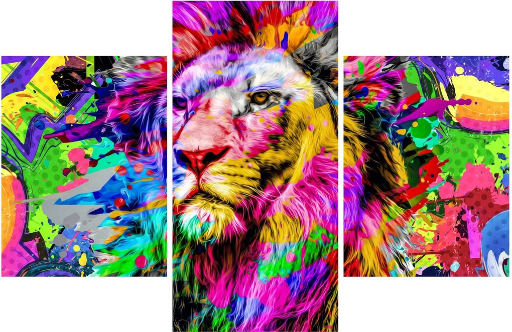 Kép - Oroszlán 3D-s képe (90x60 cm)