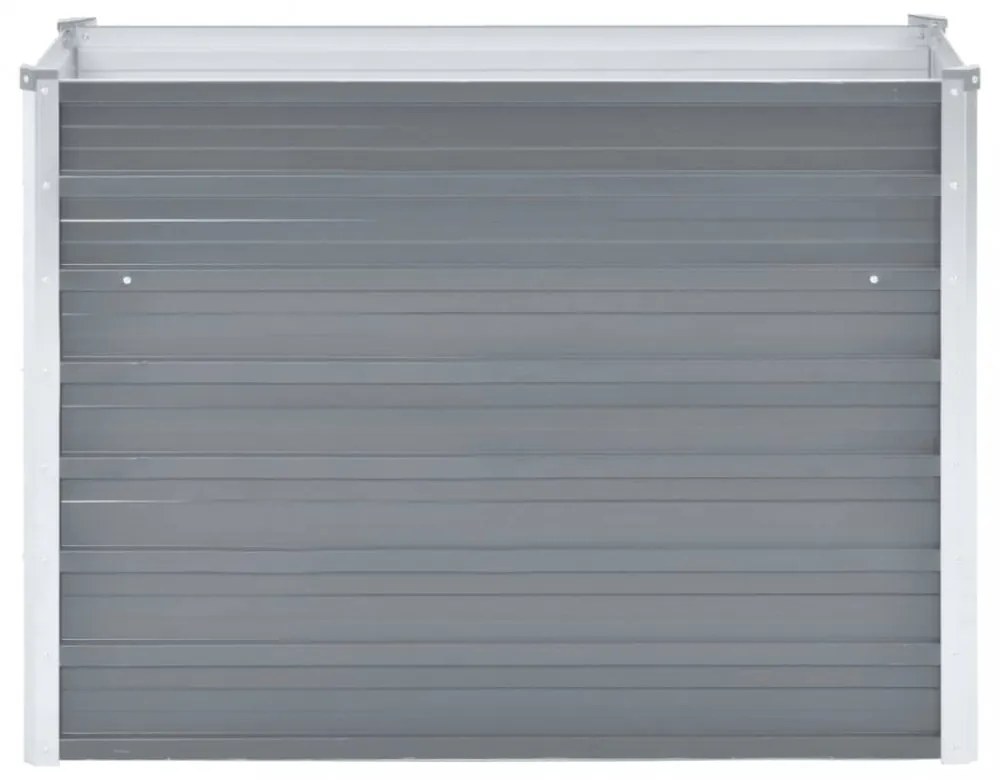 Szürke horganyzott acél kerti virágtartó 100 x 40 x 77 cm