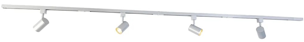 Modern ezüst sínrendszer 4 lámpával, 1 fázisú - Yade
