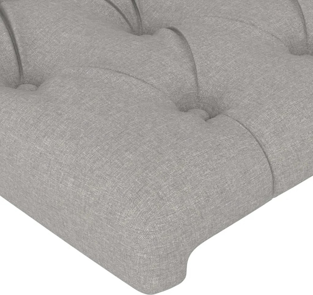 világosszürke szövet fejtámla 90x7x118/128 cm