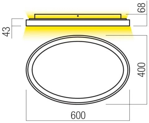Redo 01-3808 - dimmelhető LED mennyezeti lámpa NOBU LED/60W/230V fekete