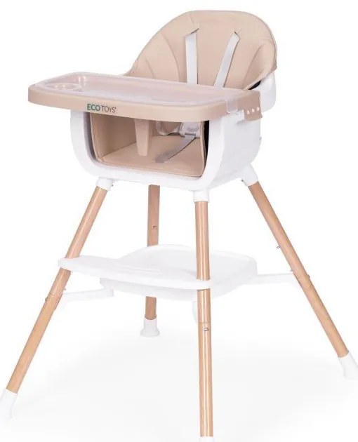 Gyerek etetőszék 2 az 1-ben bézs