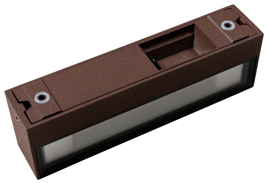 Ipari fali lámpa rozsdabarna színben, LED-del IP65 - Steph