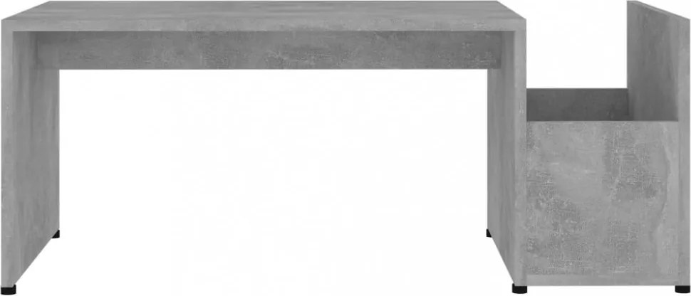 betonszürke szerelt fa dohányzóasztal 90 x 45 x 35 cm